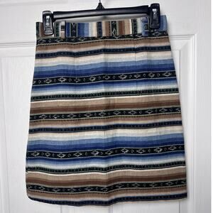 My Michelle Vintage 90s Southwestern Geometric Pattern Mini Skirt Juniors Size 9